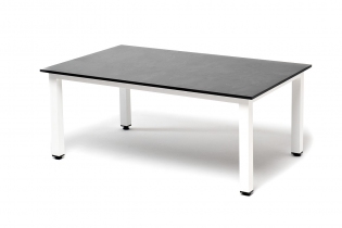 «Канны» журнальный столик из HPL 95х60, H40, каркас белый, цвет столешницы «серый гранит»