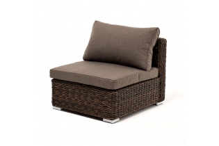 «Лунго» модуль диванный прямой с подушками, цвет коричневый (гиацинт)