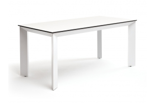 MR1001125 обеденный стол из HPL 160х80см, цвет молочный, каркас белый