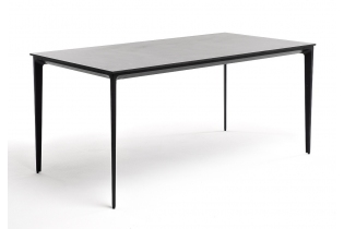 «Малага» обеденный стол из HPL 160х80см, цвет «серый гранит«, каркас черный