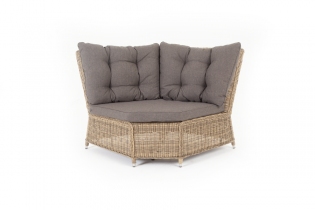 «Бергамо» плетеный угловой диванный модуль (соломенный)
