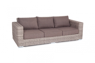«Боно» диван из искусственного ротанга трехместный (серый)