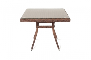 «Айриш» стол плетеный из искусственного ротанга (коричневый)