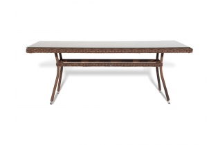 «Латте» плетеный стол из искусственного ротанга (коричневый, 200х90см)