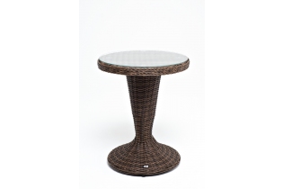 «Леванте» стол круглый из искусственного ротанга, цвет коричневый