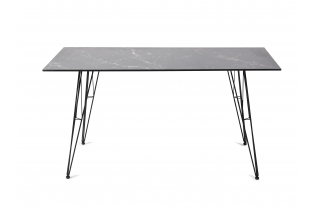 «Руссо» обеденный стол из HPL 150х80см, цвет «черный мрамор»